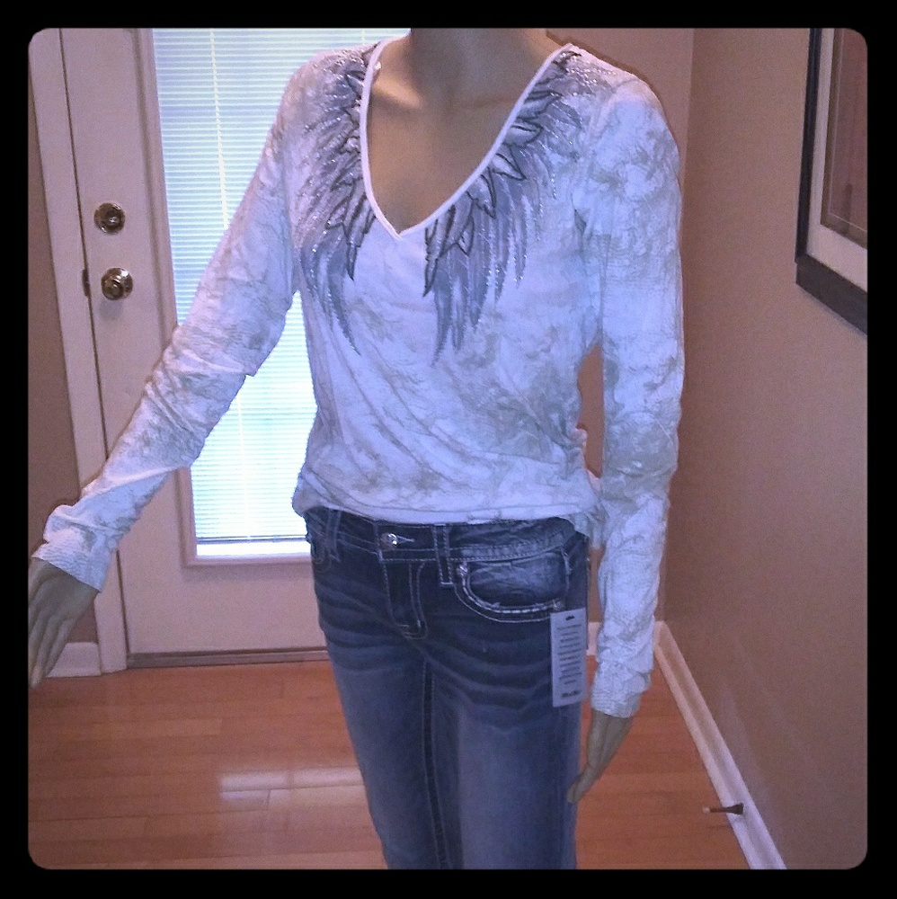 Miss me outfit Med top size 27 jeans nwt